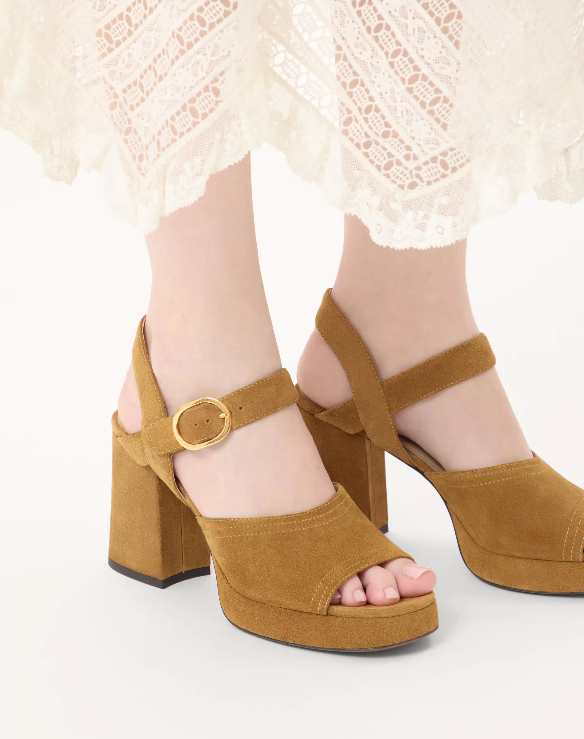 Valentino Fawcette Platform Crust Leather Sandal 100Mm - Image 7